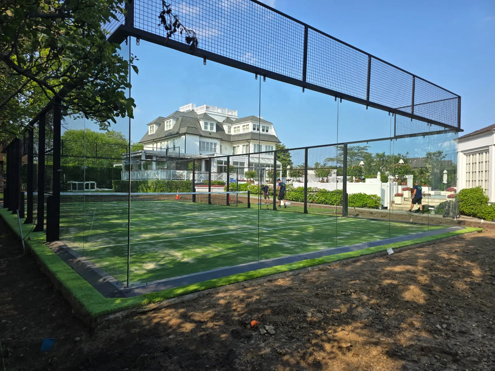Private residence padel court installation in New Jersey, USA